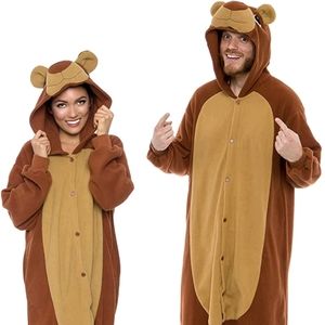 Silver Lily Unisex Adult Bear Onesie